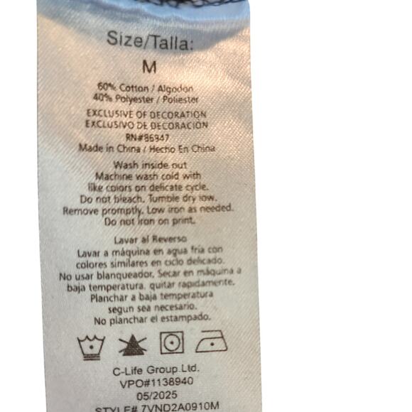 Van Dutch Black Cropped Hoodie with Rhinestone Logo on Front Size Med NWT. - Picture 4 of 4